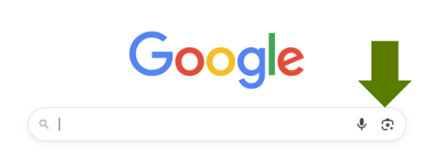 google screenshot met pijl naar camera icoon