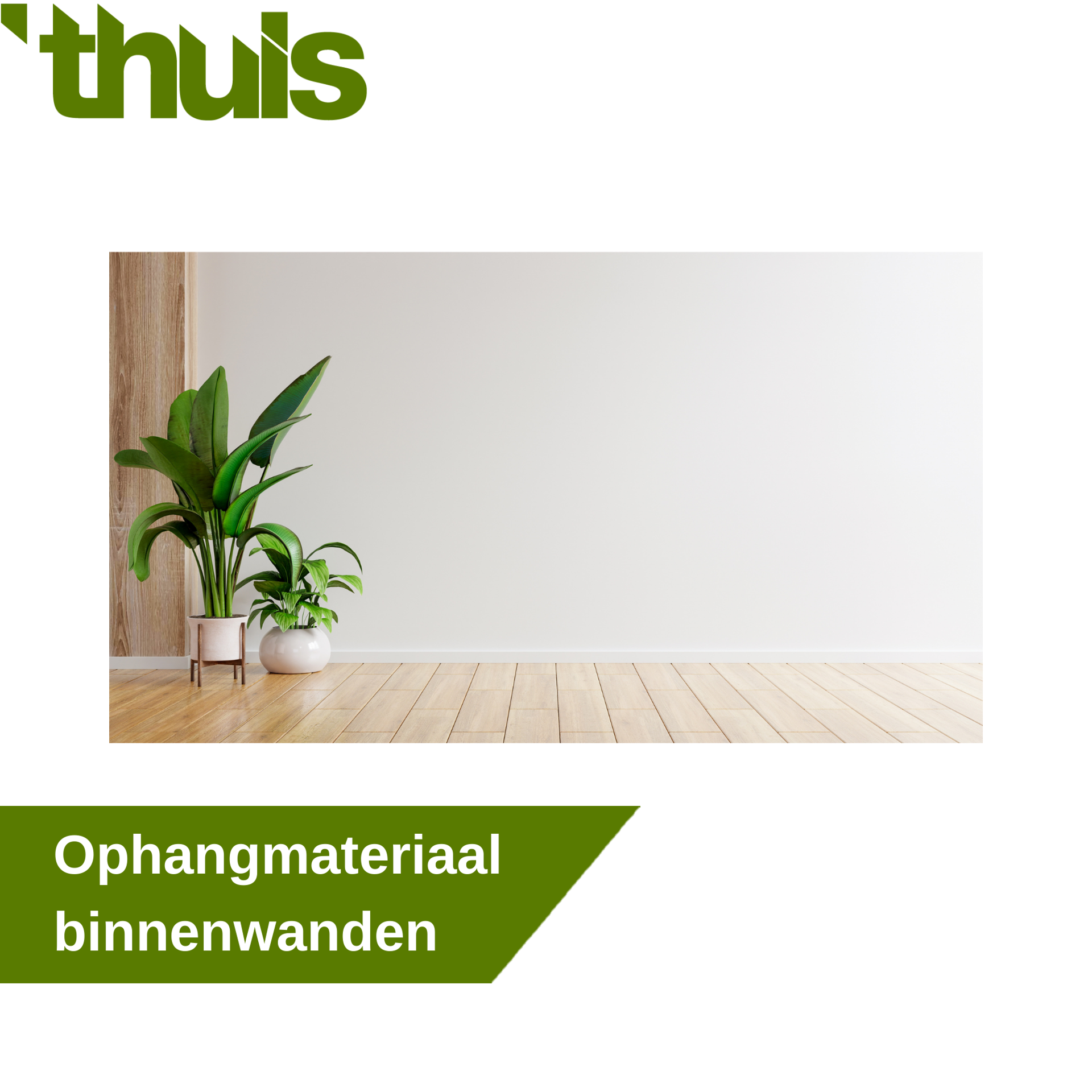 Wand voor ophangen materialen